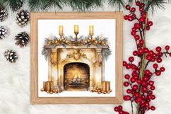 Gold Christmas Watercolor Clipart Sublimation, Christmas PNG Product Image 3