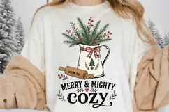 Merry and Mighty Cozy Christmas PNG Sublimation Design Product Image 5
