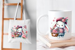 Cute Bunny. Valentines. PNG sublimation Product Image 4