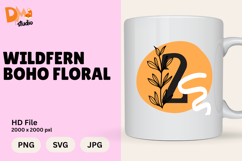 Wildfern Boho Floral Monogram Product Image 1