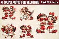 Couple Cupid For Valentine Clipart PNG Product Image 1
