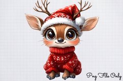 Christmas deer Reindeer clipart PNG Product Image 1