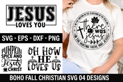 Boho Fall Christian SVG Design - Pumpkin Spice and Jesus Product Image 1