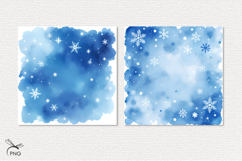 Snowflakes digital paper, Christmas background clipart Product Image 3