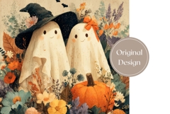 Kids Halloween Tumbler Wrap, Cartoon Ghosts Tumbler Design Product Image 3