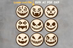 Halloween Coasters Bundle SVG laser cut files for Glowforge Product Image 3