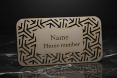 Business card with engraving. Plywood business card. Product Image 1