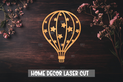 Hot Air Balloon Laser Cut Design for Home Decor, Baby Decor Product Image 1
