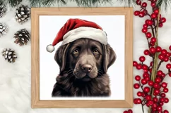 Christmas Peeking Dogs Clipart, Christmas PNG Product Image 3