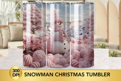 Snowman Christmas Tumbler Wrap Sublimation Designs Product Image 1