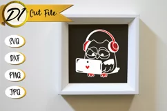 Funny owl svg | Owl gamer svg | Owl illustration Product Image 2