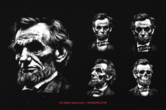 10 Bundle Dark Art Lincoln Legend Skull Abraham American Product Image 5