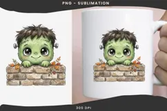 Peeking zombie halloween png design for T-shirts Product Image 3
