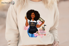 Afro Lash Artist Woman PNG Boss Babe Beauty Sublimation Des Product Image 8