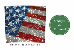 Patriotic Tumbler Wrap, Glitter American Tumbler Template Product Image 3