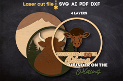 Buffalo Hunting SVG laser cut files for Glowforge Product Image 3