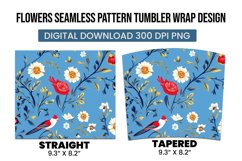 Flowers seamless pattern tumbler warp design Product Image 3