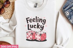 Feeling lucky PNG, Retro Valentine PNG Product Image 3