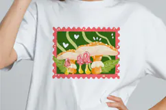 Mushroom Clipart PNG SVG Cute Cottagecore Mushroom Butterfly Product Image 3