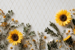 Sunflowers Background PNG, Floral Background Designs Product Image 3