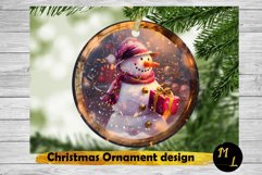 Christmas snowman Ornament,Ornament Sublimation png Product Image 1