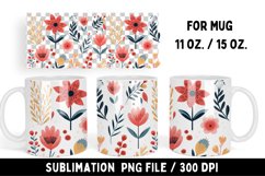 Watercolor flower design coffee mugs, floral mug gifts Product Image 1