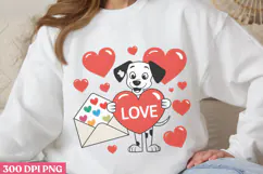 Love PNG, Valentine Dog Sublimation PNG Product Image 3