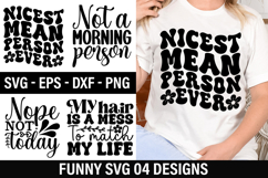 Funny Quote SVG Design - My hair is a mess to match my life Product Image 1