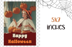 Vintage Halloween Greeting Card, Retro Halloween Wall Art Product Image 3