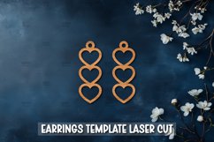 15 Valentine Heart Template earrings SVG I Laser Cut Files Product Image 4