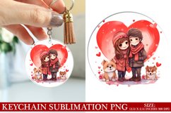 Dog Valentine&#039;s Day Keychain Sublimation Bundle Product Image 4