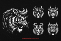 10 Bundle Dark Art Tiger Horn Beast Predator Big Cat Jungle Product Image 5
