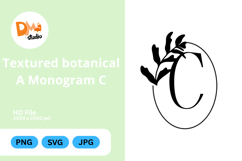Textured Botanical Monogram Product Image 1