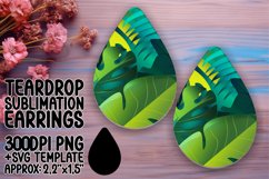 Gradient Pattern Teardrop Earrings with Bright Colorful Product Image 1