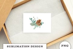 Watercolor Christmas bouquet sublimation Product Image 3