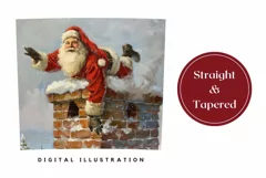 Santa Claus Tumbler Wrap, Chimney Tumbler Template Product Image 3