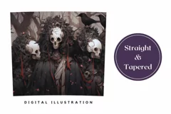 Creepy Halloween Tumbler Wrap Design, Halloween Sublimation Product Image 3