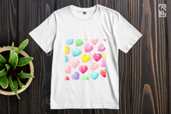 Colorful Candy Heart Pattern Illustration Clipart PNG Product Image 3