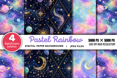 Pastel Rainbow Holographic Background JPG Product Image 1