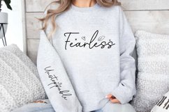Fearless Unstoppable Sleeve SVG PNG Product Image 3