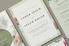 beautiful wedding card invitation set with peonies flower Product Image 3