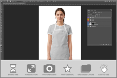 Apron And T-shirt Mockup Product Image 2