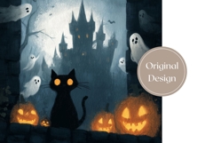 Spooky Halloween Castle Tumbler, Spooky Tumbler Design Product Image 3