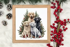 Christmas Tree With Many Dogs Clipart PNG Product Image 3