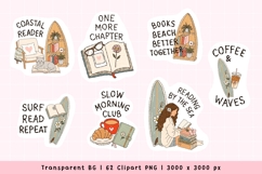 Coastal Book Lover Clipart PNG Bundle Product Image 2