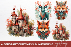 Boho Fairy Christmas Clipart Sublimation Png Product Image 1