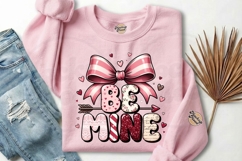 Be Mine Bow Valentine T-Shirt Design Product Image 3