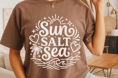 Sun Salt Sea Svg, Summer Vibes Svg, Beach Vacation Svg. Product Image 4