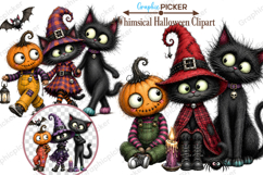 Whimsical Halloween Clipart, Whimsical Halloween Pumpkin PNG Product Image 3