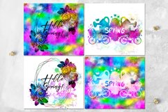Hello Spring | Skinny tumbler Sublimation design bundle, JPG Product Image 3
